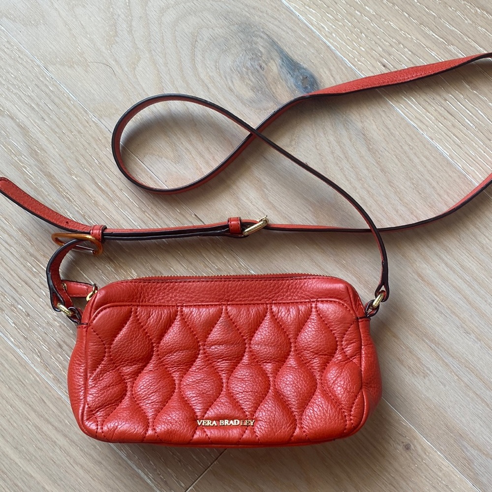 Vera Bradley Burnt Orange leather cross bag